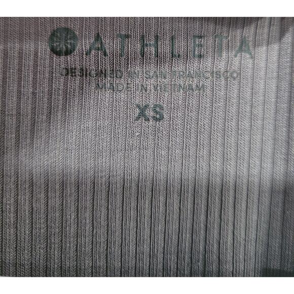 Athleta Women's Gray‎ Ribbed Long Sleeve Top Size XS - Picture 6 of 6